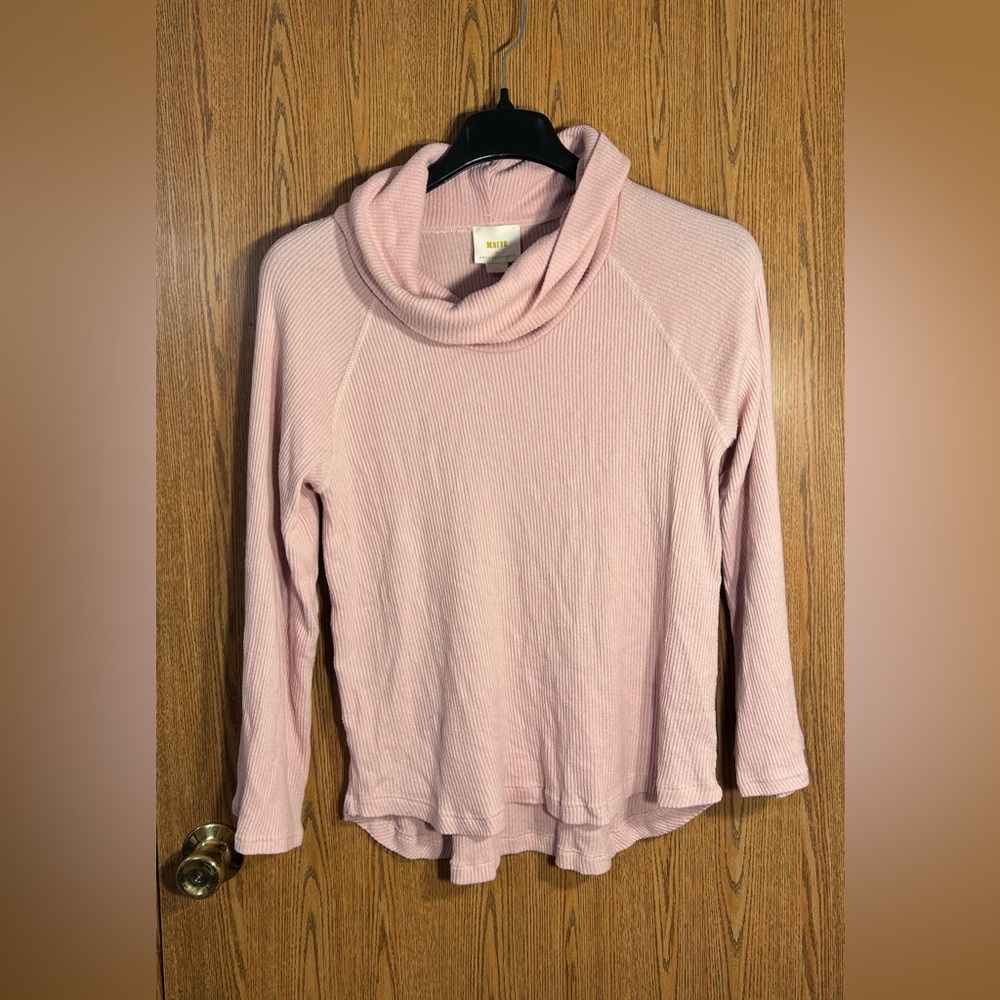 Maeve By Anthropologie Blush Pink Cowl Neck Sweater